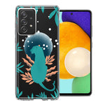 Samsung Galaxy A72 Moon Green Jaguar Design Double Layer Phone Case Cover
