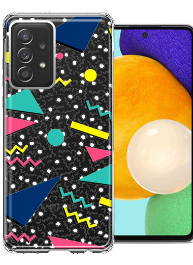 Samsung Galaxy A72 90's Swag Shapes Design Double Layer Phone Case Cover