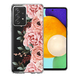 For Samsung Galaxy A72 Blush Pink Peach Spring Flowers Peony Rose Phone Case Cover