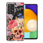 For Samsung Galaxy A72 Indie Spring Peace Skull Feathers Floral Butterfly Flowers Phone Case Cover
