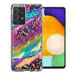 Samsung Galaxy A72 Leopard Paint Colorful Beautiful Abstract Milkyway Double Layer Phone Case Cover