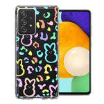 Samsung Galaxy A72 Leopard Easter Bunny Candy Colorful Rainbow Double Layer Phone Case Cover