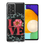 Samsung Galaxy A72 Love Like Jesus Flower Text Christian Double Layer Phone Case Cover