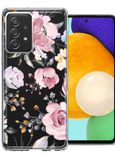 For Samsung Galaxy A72 Soft Pastel Spring Floral Flowers Blush Lavender Phone Case Cover