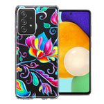 For Samsung Galaxy A72 Bright Colors Rainbow Water Lilly Floral Phone Case Cover