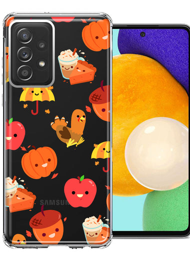 Samsung Galaxy A72 Thanksgiving Autumn Fall Design Double Layer Phone Case Cover