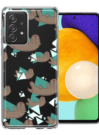 Samsung Galaxy A72 Cute Otter Design Double Layer Phone Case Cover