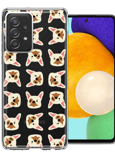 Samsung Galaxy A72 Frenchie Bulldog Polkadots Design Double Layer Phone Case Cover