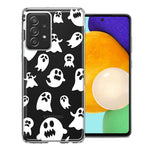 Samsung Galaxy A72 Halloween Spooky Ghost Design Double Layer Phone Case Cover
