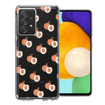 Samsung Galaxy A72 Polka Dot Peaches Design Double Layer Phone Case Cover