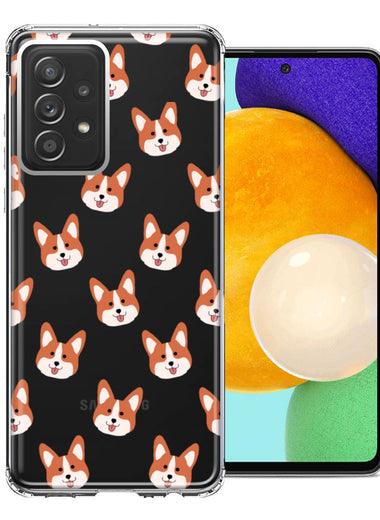 Samsung Galaxy A72 Shiba Inu Polkadots Design Double Layer Phone Case Cover