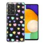 Samsung Galaxy A72 Valentine's Day Heart Candies Polkadots Design Double Layer Phone Case Cover