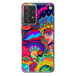 Samsung Galaxy A72 Neon Rainbow Psychedelic Indie Hippie Indie King Hybrid Protective Phone Case Cover