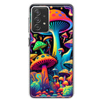 Samsung Galaxy A72 Neon Rainbow Psychedelic Indie Hippie Mushrooms Hybrid Protective Phone Case Cover