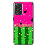 Samsung Galaxy A72 Summer Watermelon Sugar Vacation Tropical Fruit Pink Green Hybrid Protective Phone Case Cover