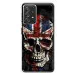 Samsung Galaxy A72 British UK Flag Skull Hybrid Protective Phone Case Cover