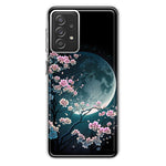 Samsung Galaxy A72 Kawaii Manga Pink Cherry Blossom Full Moon Hybrid Protective Phone Case Cover