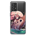 Samsung Galaxy A72 Kawaii Manga Pink Cherry Blossom Japanese Girl Boat Hybrid Protective Phone Case Cover