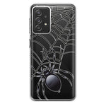 Samsung Galaxy A72 Creepy Black Spider Web Halloween Horror Spooky Hybrid Protective Phone Case Cover