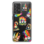 Samsung Galaxy A72 Colorful Neon Glow Rainbow Gnomes Painting Hybrid Protective Phone Case Cover