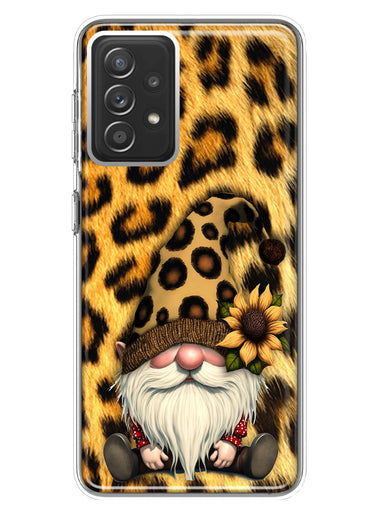 Samsung Galaxy A72 Gnome Sunflower Leopard Hybrid Protective Phone Case Cover