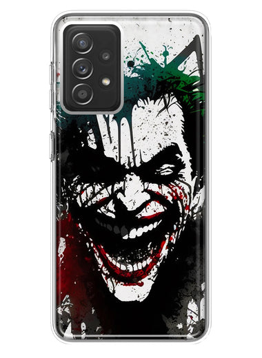 Samsung Galaxy A72 Laughing Joker Painting Graffiti Hybrid Protective Phone Case Cover