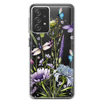 Samsung Galaxy A72 Lavender Dragonfly Butterflies Spring Flowers Hybrid Protective Phone Case Cover