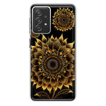 Samsung Galaxy A72 Mandala Geometry Abstract Sunflowers Pattern Hybrid Protective Phone Case Cover