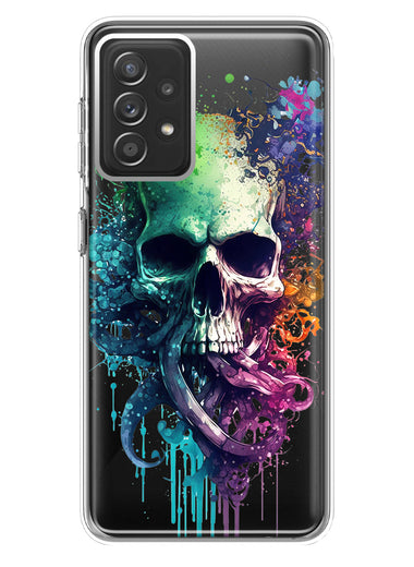 Samsung Galaxy A72 Fantasy Octopus Tentacles Skull Hybrid Protective Phone Case Cover