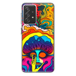 Samsung Galaxy A72 Neon Rainbow Psychedelic Trippy Hippie Big Brain Hybrid Protective Phone Case Cover