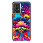 Samsung Galaxy A72 Neon Rainbow Psychedelic Trippy Hippie Bomb Star Dream Hybrid Protective Phone Case Cover