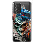 Samsung Galaxy A72 Fantasy Blue Dragon Dream Skull Double Layer Phone Case Cover