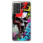 Samsung Galaxy A72 Skull Face Graffiti Painting Art Hybrid Protective Phone Case Cover