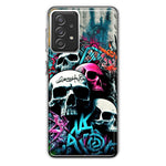 Samsung Galaxy A72 Skulls Graffiti Painting Art Hybrid Protective Phone Case Cover