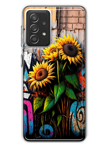 Samsung Galaxy A72 Sunflowers Graffiti Painting Art Hybrid Protective Phone Case Cover