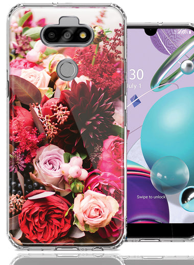LG Aristo 5/K31/Fortune 3 Colorful Flowers Design Double Layer Phone Case Cover