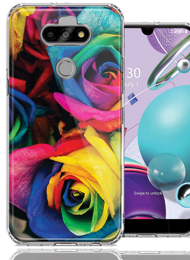 LG Aristo 5/K31/Fortune 3 Colorful Roses Design Double Layer Phone Case Cover