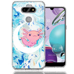 LG Aristo 5/Phoenix 5/Risio 4 Pink Axolotl Moon Mable Design Double Layer Phone Case Cover