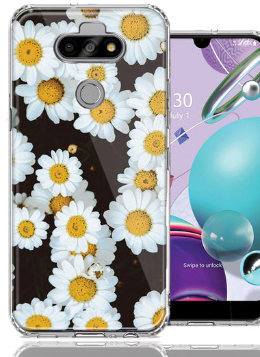 LG Aristo 5/K31/Fortune 3 Cute Daisy Flower Design Double Layer Phone Case Cover