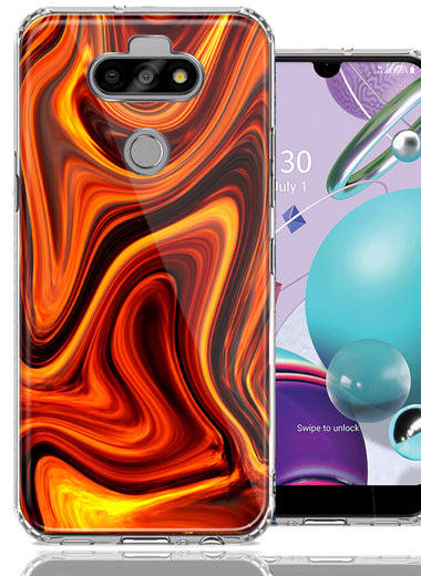 LG Aristo 5/K31/Fortune 3 Fire Abstract Design Double Layer Phone Case Cover