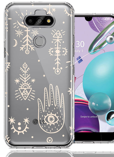LG Aristo 5/K31/Fortune 3 Hamsa Amulet Design Double Layer Phone Case Cover