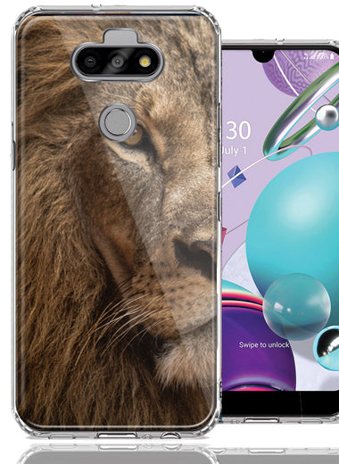 LG Aristo 5/K31/Fortune 3 Lion Face Nosed Design Double Layer Phone Case Cover