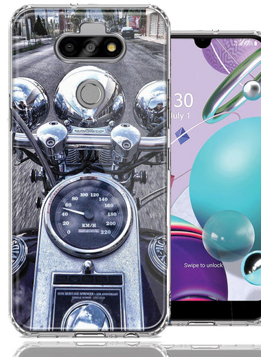 LG Aristo 5/K31/Fortune 3 Motorcycle Chopper Design Double Layer Phone Case Cover