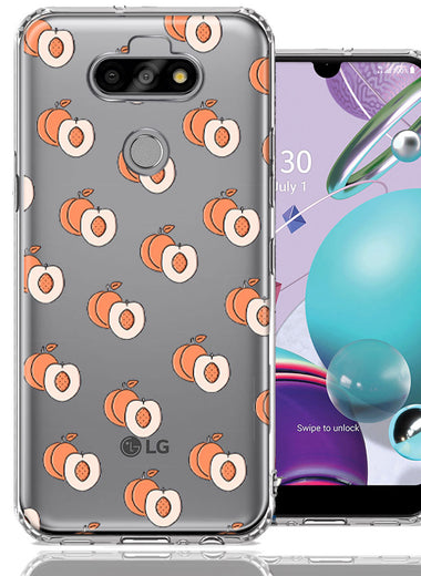 LG Aristo 5/Phoenix 5/Risio 4 Polka Dot Peaches Design Double Layer Phone Case Cover