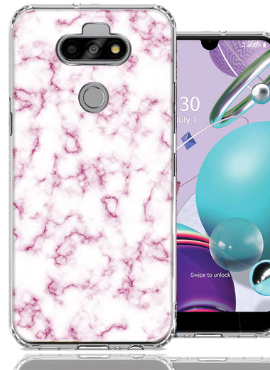 LG Aristo 5/K31/Fortune 3 Pink Marble Design Double Layer Phone Case Cover