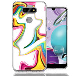 LG Aristo 5/K31/Fortune 3 Rainbow Abstract Design Double Layer Phone Case Cover