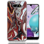 LG Aristo 5/K31/Fortune 3 Red White Abstract Design Double Layer Phone Case Cover