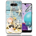 LG Aristo 5/K31/Fortune 3 Starfish Net Design Double Layer Phone Case Cover