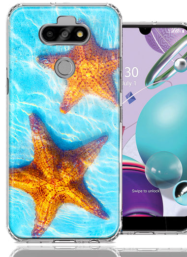 LG Aristo 5/K31/Fortune 3 Ocean Starfish Design Double Layer Phone Case Cover