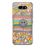 LG Aristo 5 Choose Happy Smiley Face Retro Vintage Groovy 70s Style Hybrid Protective Phone Case Cover